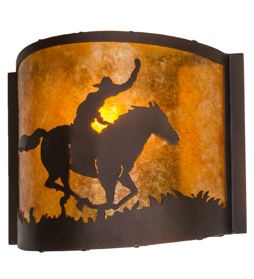 Meyda Tiffany Cowboy 163132 Wall Light - Mahogany Bronze