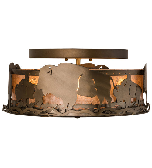 Meyda Tiffany Buffalo 163246 Ceiling Light - Antique Copper