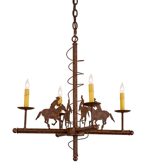 Meyda Tiffany Cowboy 163306 Chandelier Light - Rust
