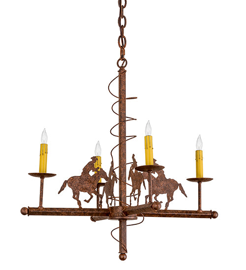 Meyda Tiffany Cowboy 163306 Chandelier Light - Rust