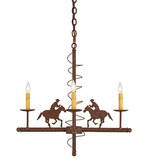 Meyda Tiffany Cowboy 163306 Chandelier Light - Rust
