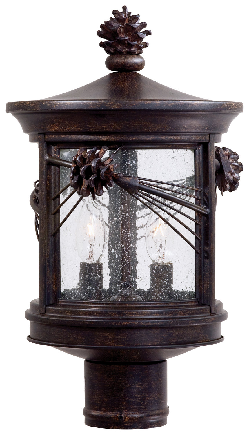 Minka-Lavery Lighting 9156-A357 Abbey Lane Two Light Post Mount Outdoor Bronze / Dark