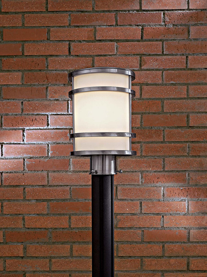 Minka-Lavery Lighting 9806-144 Bay View One Light Post Mount Outdoor Pewter, Nickel, Silver