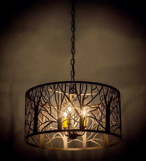 Meyda Tiffany Winter Maple 163607 Chandelier Light - Oil Rubbed Bronze