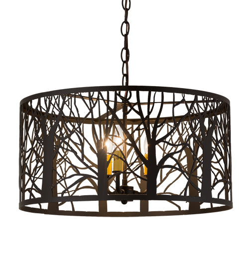 Meyda Tiffany Winter Maple 163607 Chandelier Light - Oil Rubbed Bronze