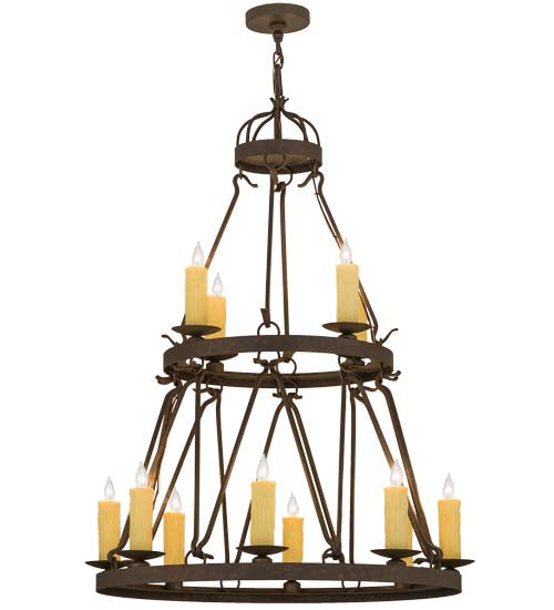 Meyda Tiffany Lakeshore 163692 Chandelier Light - Wrought Iron