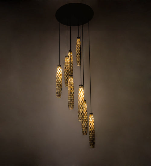 Meyda Tiffany Checkers 163901 Chandelier Light - Timeless Bronze
