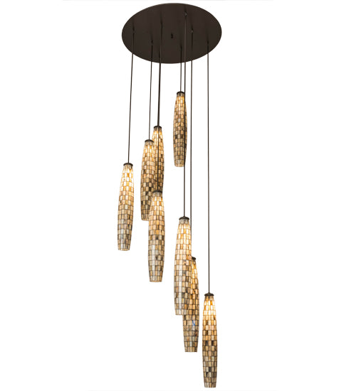 Meyda Tiffany Checkers 163901 Chandelier Light - Timeless Bronze