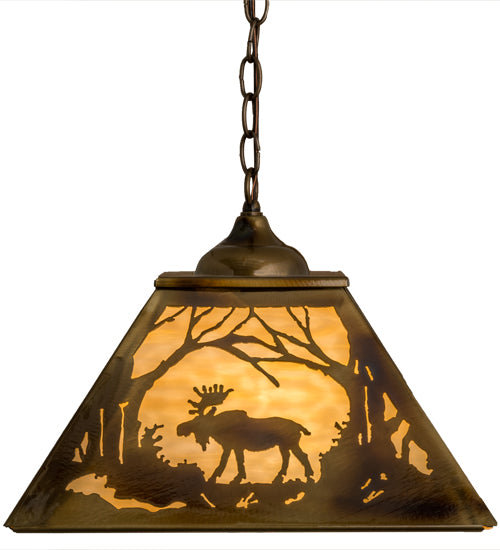 Meyda Tiffany Moose At Dawn 164023 Pendant Light - Brass Tint
