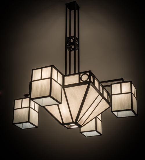Meyda Tiffany Mission Chic 164027 Chandelier Light - Oil Rubbed Bronze