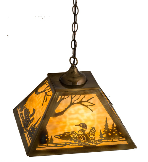 Meyda Tiffany Loon 164313 Pendant Light - Brass Tint, Burnished Brass
