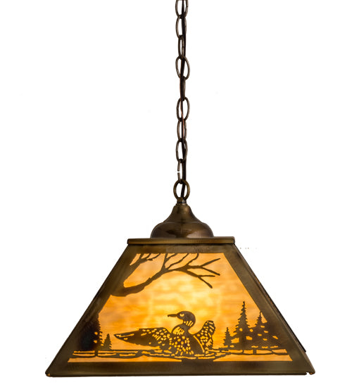 Meyda Tiffany Loon 164313 Pendant Light - Brass Tint, Burnished Brass