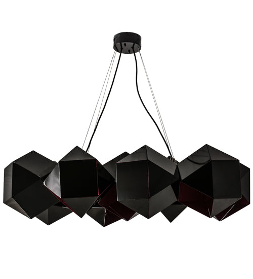 Meyda Tiffany Vierzehn 164481 Pendant Light - Mirror Black/Striking Violet