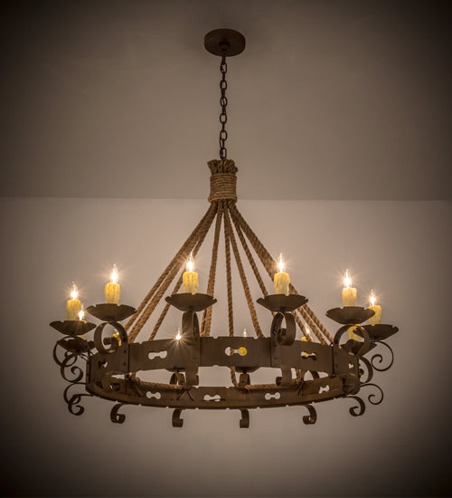 Meyda Tiffany Goulaine Corde 164661 Chandelier Light - Rust,Custom