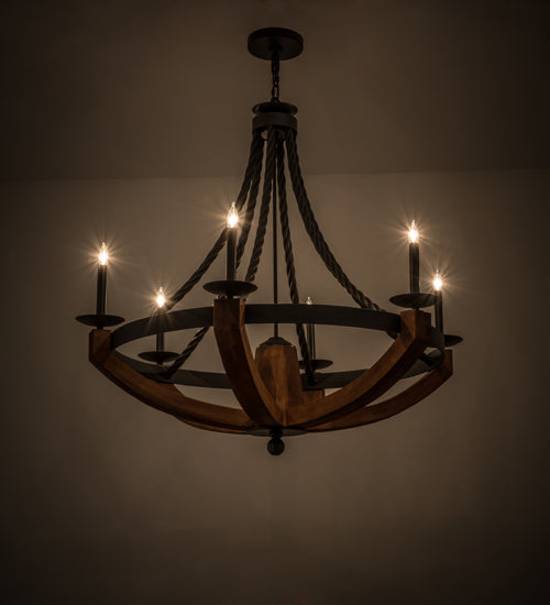 Meyda Tiffany Doyle 164690 Chandelier Light - Wrought Iron