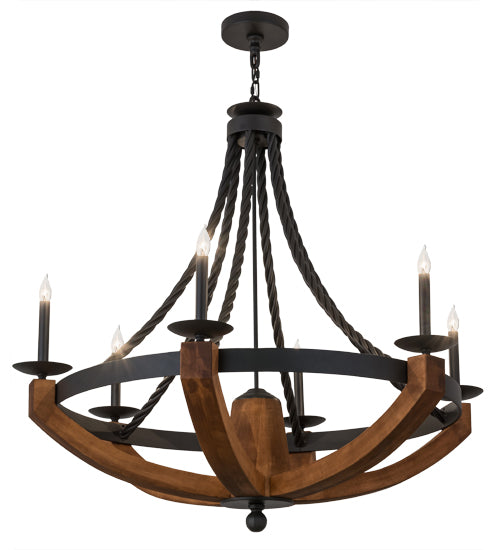 Meyda Tiffany Doyle 164690 Chandelier Light - Wrought Iron
