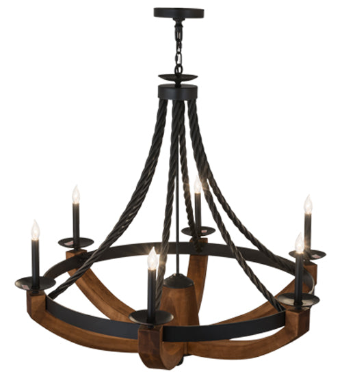 Meyda Tiffany Doyle 164690 Chandelier Light - Wrought Iron