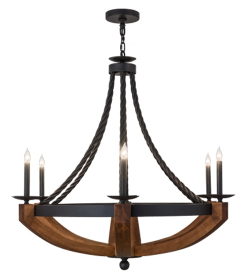 Meyda Tiffany Doyle 164690 Chandelier Light - Wrought Iron