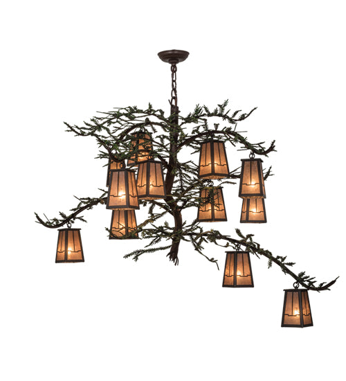 Meyda Tiffany Pine Branch 164833 Chandelier Light - Timeless Bronze,Cafe-Noir