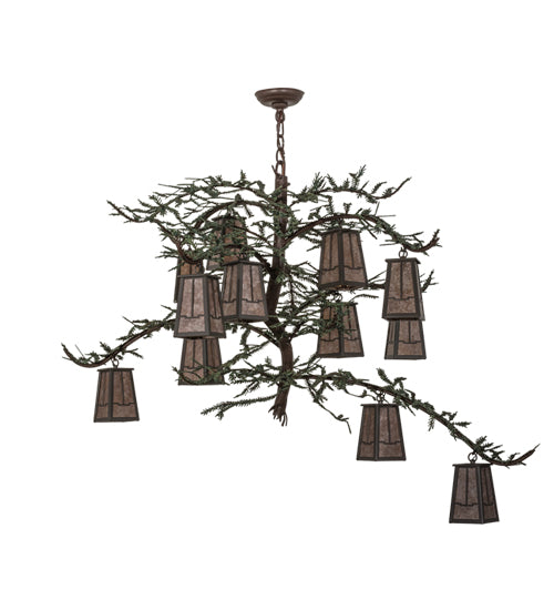 Meyda Tiffany Pine Branch 164833 Chandelier Light - Timeless Bronze,Cafe-Noir
