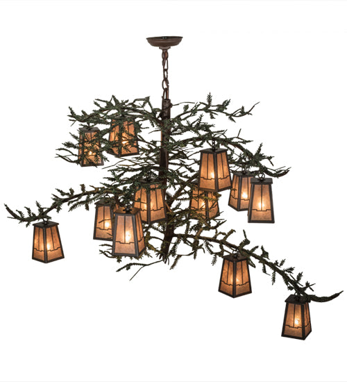 Meyda Tiffany Pine Branch 164833 Chandelier Light - Timeless Bronze,Cafe-Noir