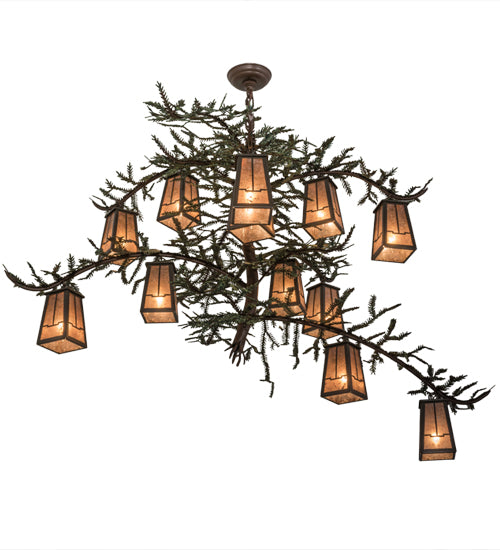 Meyda Tiffany Pine Branch 164833 Chandelier Light - Timeless Bronze,Cafe-Noir