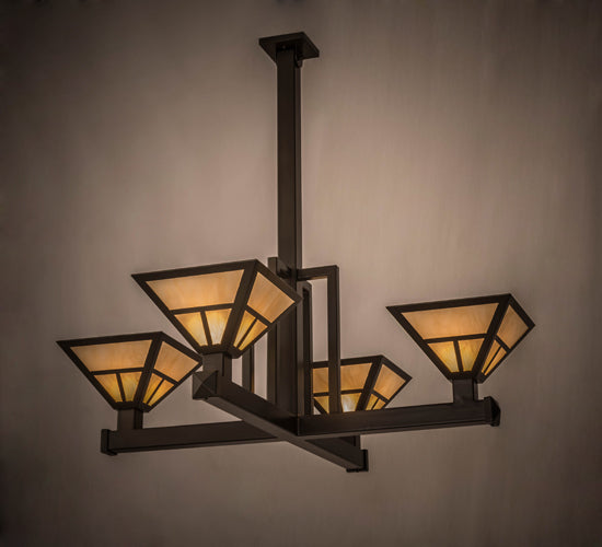 Meyda Tiffany T" Mission" 164836 Chandelier Light - Timeless Bronze