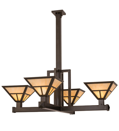 Meyda Tiffany T" Mission" 164836 Chandelier Light - Timeless Bronze