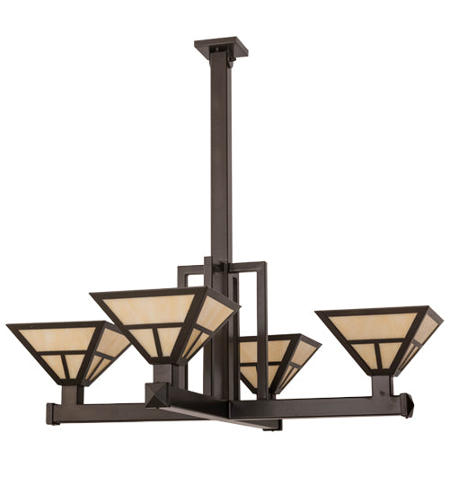 Meyda Tiffany T" Mission" 164836 Chandelier Light - Timeless Bronze