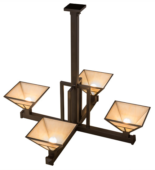 Meyda Tiffany T" Mission" 164836 Chandelier Light - Timeless Bronze