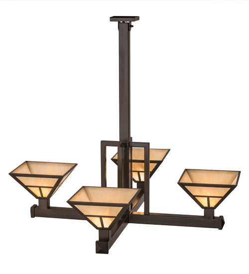 Meyda Tiffany T" Mission" 164836 Chandelier Light - Timeless Bronze