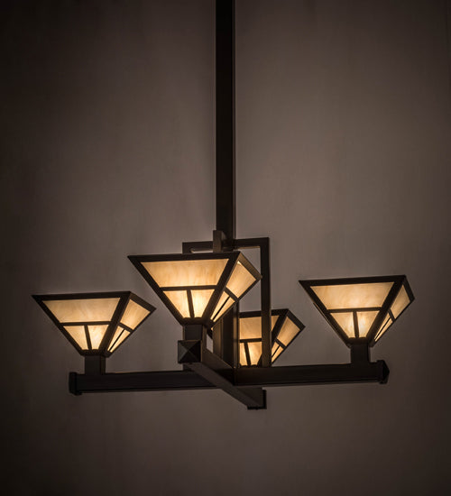 Meyda Tiffany T" Mission" 164847 Chandelier Light - Timeless Bronze