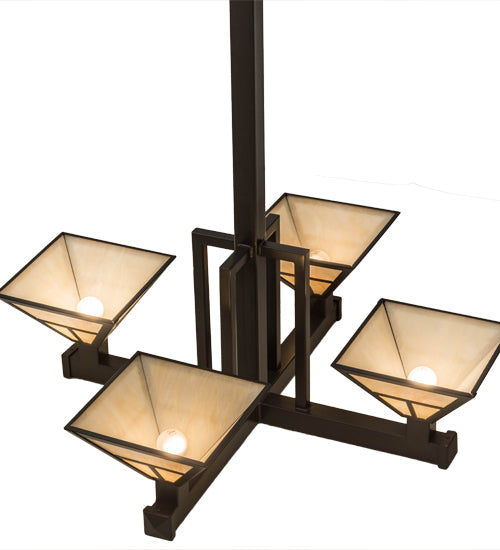 Meyda Tiffany T" Mission" 164847 Chandelier Light - Timeless Bronze