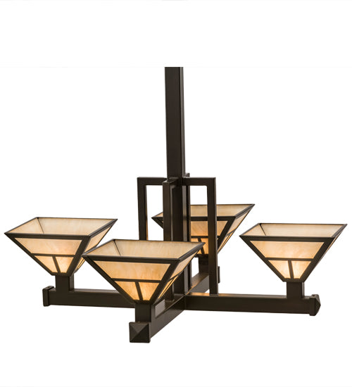 Meyda Tiffany T" Mission" 164847 Chandelier Light - Timeless Bronze