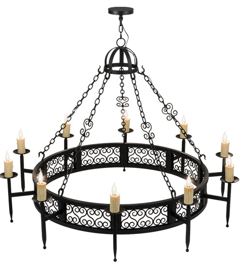 Meyda Tiffany Toscano 165221 Chandelier Light - Black