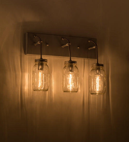 Meyda Tiffany Mason Jar 165431 Bath Vanity Light 18 in. wide - Custom
