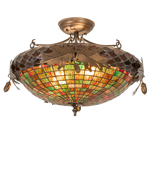 Meyda Tiffany Greenbriar Oak 16547 Ceiling Light - Antique Copper