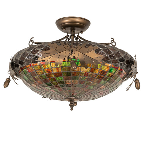 Meyda Tiffany Greenbriar Oak 16547 Ceiling Light - Antique Copper