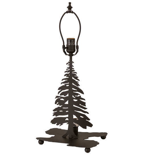 Meyda Tiffany Lighting 165584 Tall Pines Two Light Table Base Lamp Bronze / Dark