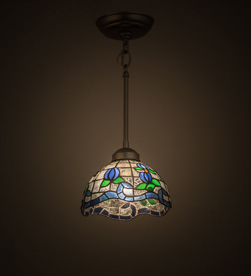 Meyda Tiffany Roseborder 165802 Ceiling Light - Nickel