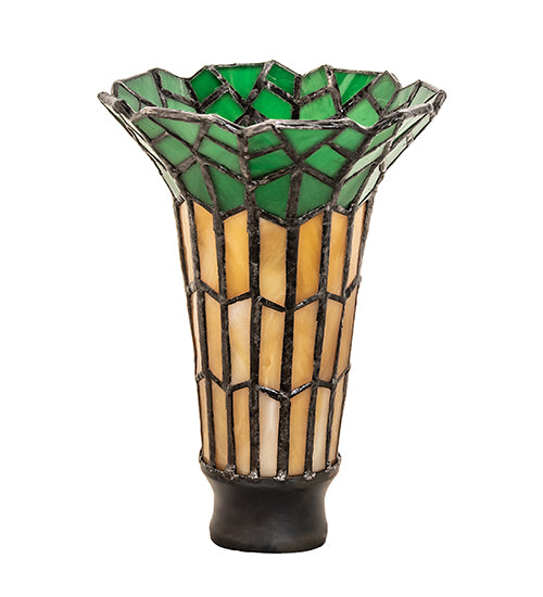 Meyda Tiffany Lighting 16582 Stained Glass Pond Lily Shade Lamp Shade Bronze / Dark