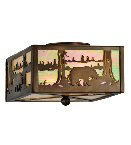 Meyda Tiffany Bear At Lake 16588 Ceiling Light - Antique Copper