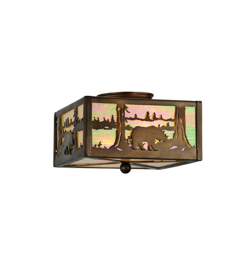 Meyda Tiffany Bear At Lake 16588 Ceiling Light - Antique Copper