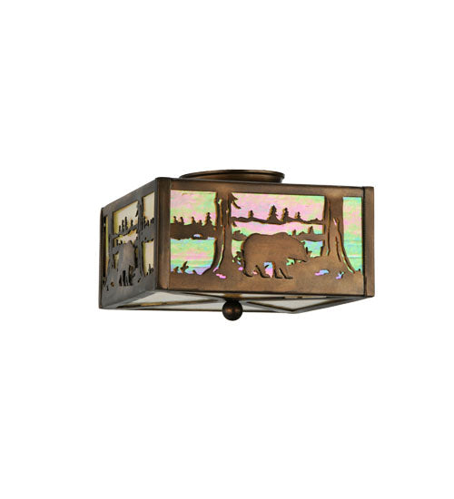 Meyda Tiffany Bear At Lake 16588 Ceiling Light - Antique Copper