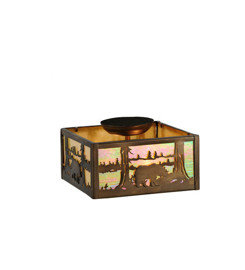 Meyda Tiffany Bear At Lake 16588 Ceiling Light - Antique Copper