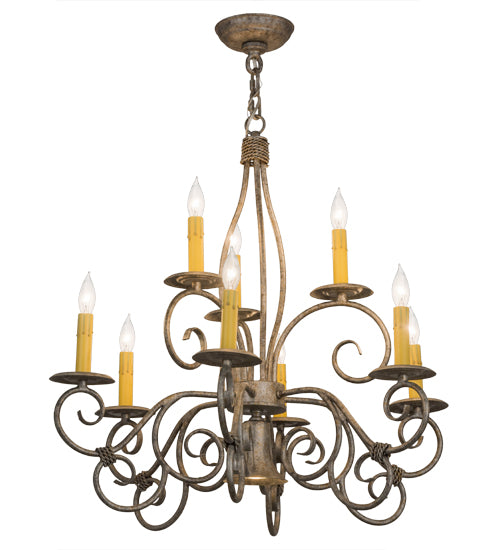 Meyda Tiffany Grace 165963 Chandelier Light - Oil Rubbed Bronze