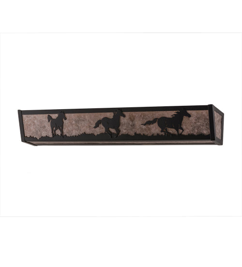 Meyda Tiffany Running Horses 165969 Bath Vanity Light 30 in. wide - Oil Rubbed Bronze