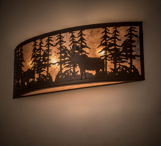 Meyda Tiffany Tall Pines 165993 Wall Light - Cafe-Noir