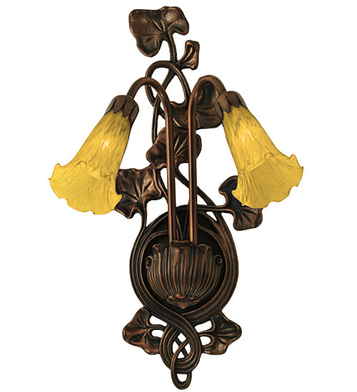 Meyda Tiffany Amber 16608 Wall Light - Craftsman Brown