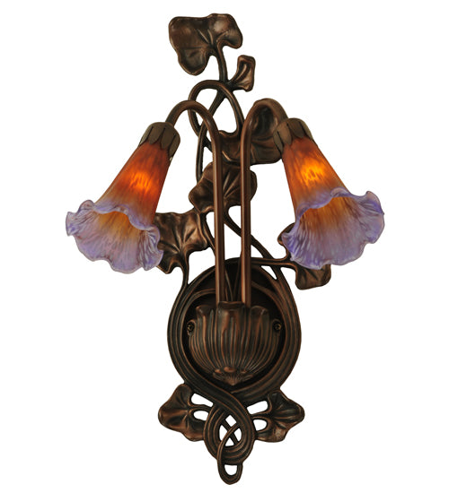 Meyda Tiffany Amber/Purple Pond Lily 16637 Wall Light - Crystal